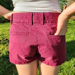 J.Crew Chino Merlot Shorts - Size 2